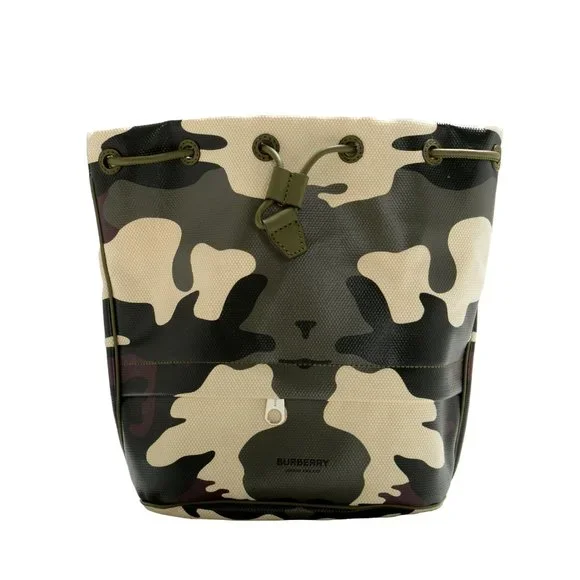 Burberry Women's "Phoebe" Cotton & Leather Camouflage Pouch Bag